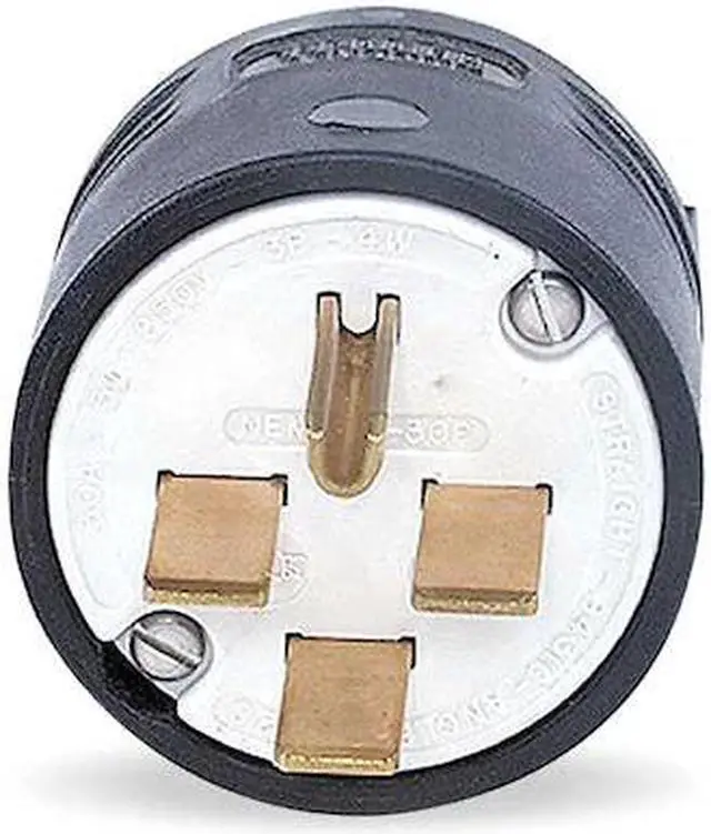 Alt view image 2 of 2 - HUBBELL WIRING DEVICE-KELLEMS HBL8431C Straight Blade Plug, 15-30P, 30 A, 250V