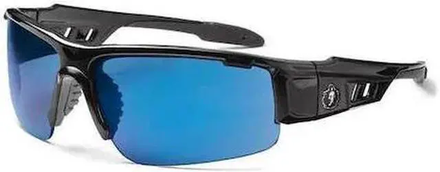 Main image of ERGODYNE DAGR DAGR, Safety Glasses, Uncoated, Blue Mirror Lens, Black Frame,