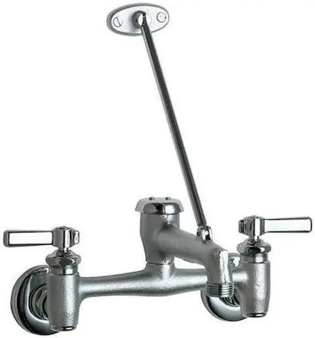 Alt view image 2 of 2 - Straight Service Sink Faucet,  Lever Faucet Handle Type,  12.00 gpm,  Chrome