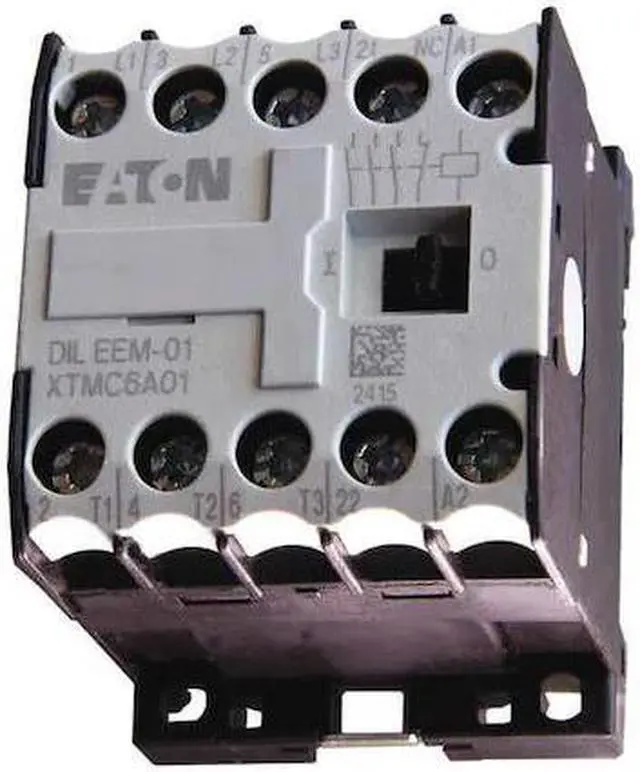Alt view image 3 of 3 - EATON XTMC6A01A Miniature IEC Magnetic Contactor, 3 Poles, 120 V AC, 6 A,