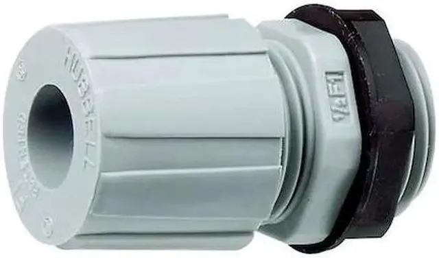 Alt view image 2 of 2 - HUBBELL WIRING DEVICE-KELLEMS HJ1002G Liquid Tight Connector,1/4 in.,Gray