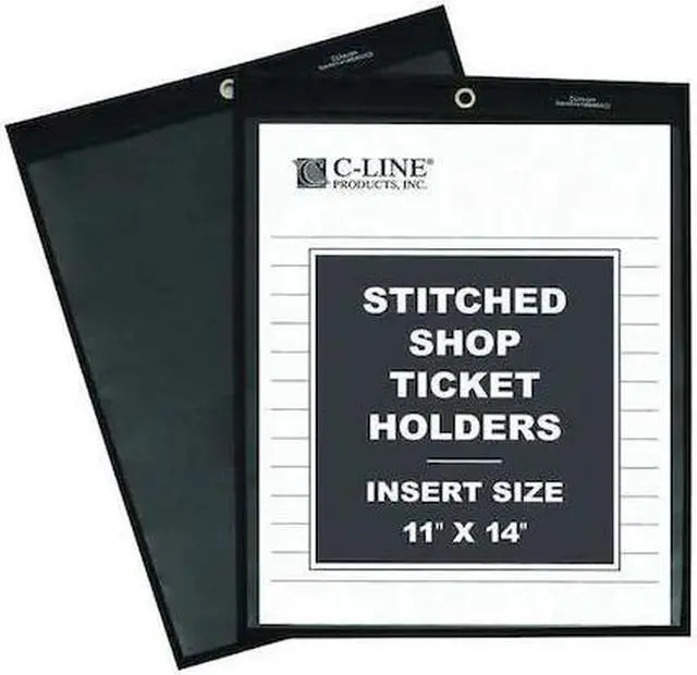 Main image of C-Line Shop Ticket Holders Stitched One Side Clear 75" 11 x 14 25/BX 45114