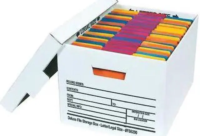 Main image of PARTNERS BRAND FSB200 Deluxe File Box,15x12x10",PK12, 200#/ECT-32 Single Wall