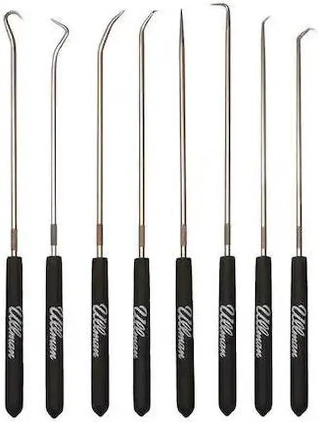 Main image of ULLMAN CHP8-L Pick/Hook Set,Stl Shft, Plstc Grps,PK8