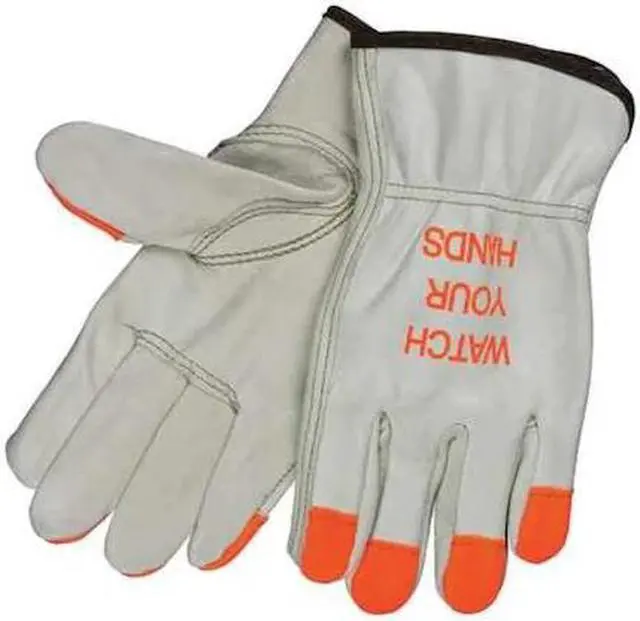 Alt view image 2 of 2 - Logo Glove, Driver, Cow Grain, Cream, XXL, Pr