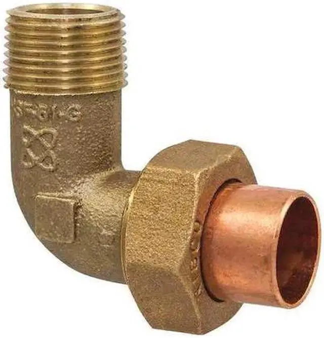 Alt view image 2 of 2 - NIBCO 707-4-6-LF 3/8 Elbow,90 Deg,C x MNPT,3/8 In