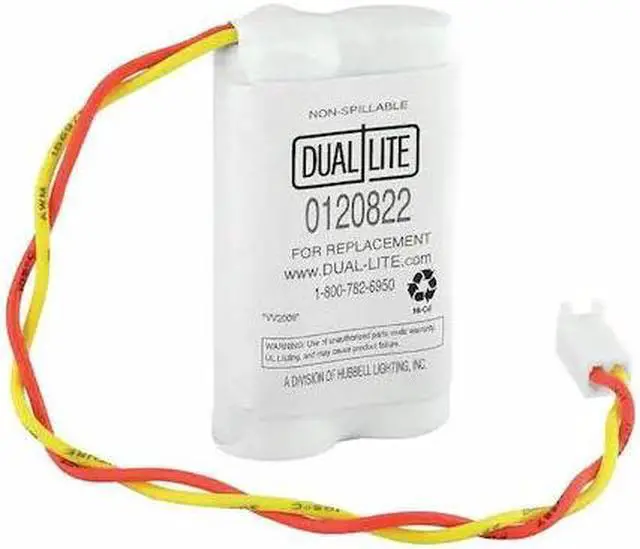 Main image of DUAL-LITE BATT-PACK 2 CELL AA 600MA Battery,Nickel Cadmium,600mAh,2.4VDC