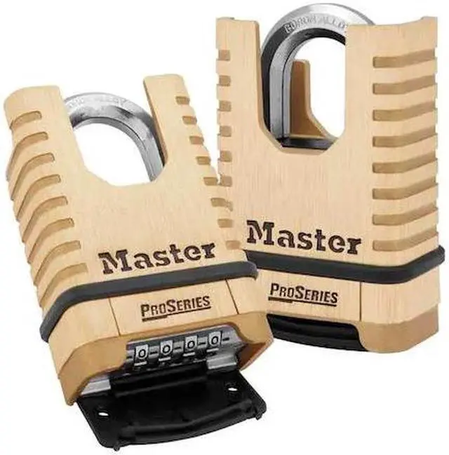 Alt view image 2 of 3 - MASTER LOCK 1177 Combination Padlock,Bottom,Brass