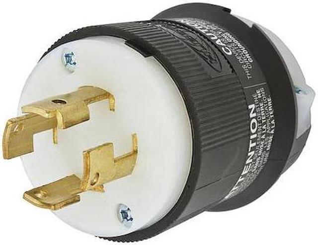 Alt view image 3 of 3 - HUBBELL WIRING DEVICE-KELLEMS HBL3431C Locking Plug, Non-NEMA, 30 A, 120/208V