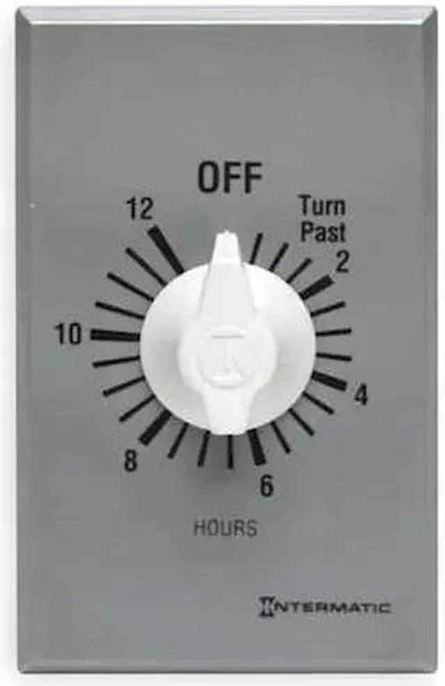 Alt view image 3 of 4 - INTERMATIC FF412H Timer,Spring Wound,12 Hr,DPST,Silver