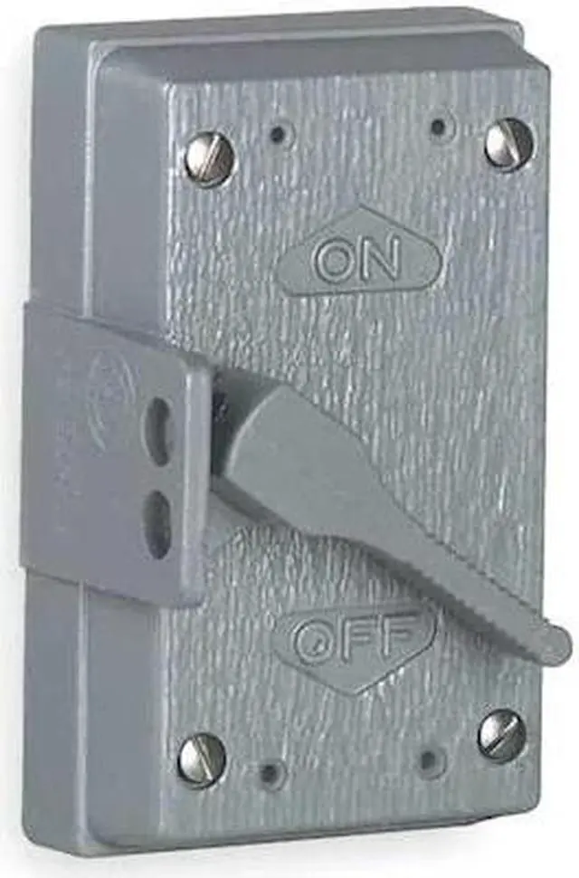 Alt view image 2 of 2 - HUBBELL KILLARK FZ8647 Weatherproof Cover, Switch Box Type, 1 Gang, Aluminum,