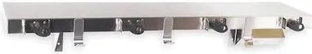 Main image of ZORO SELECT 1ECL7 Utility Shelf w/Mop Holders,36x9-1/8In