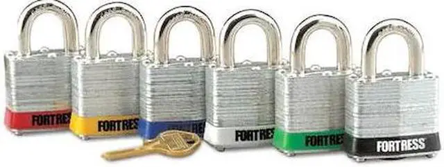 Alt view image 4 of 4 - FORTRESS 1803YLW Lockout Padlock, KD, Yellow, 1-1/4"H
