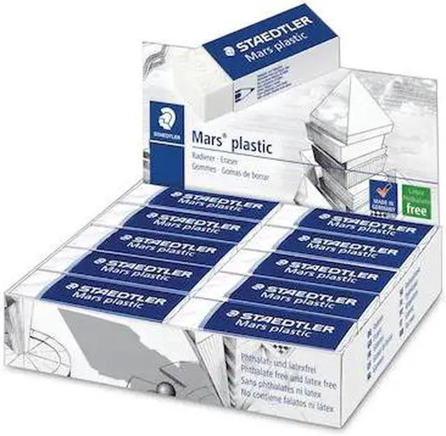 Alt view image 2 of 17 - Staedtler Eraser,Eraser White,Wh 52650
