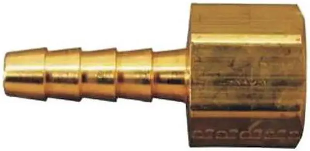 Main image of ZORO SELECT 6AFN1 Hose Barb,3/8 In Barb,3/8 In FNPT,Brass