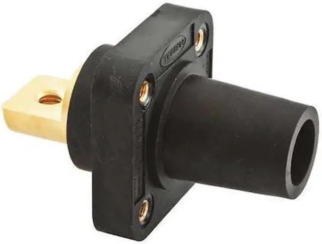 Main image of HUBBELL WIRING DEVICE-KELLEMS HBLFRBBK Receptacle, Black, Female, Double Set