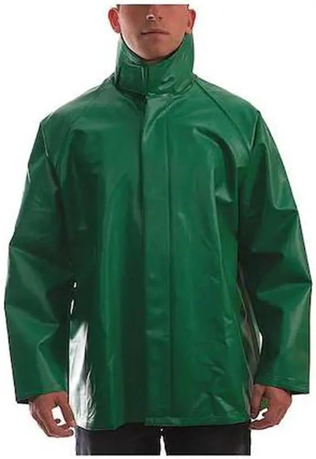 Alt view image 2 of 3 - TINGLEY J41008 Safetyflex Chemical Splash Jacket, PVC, Green, 3XL