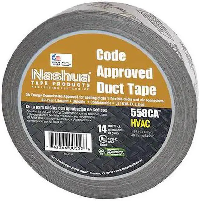 Alt view image 2 of 2 - NASHUA 558CA Duct Tape,48mm W,55m L,Premium,Silver