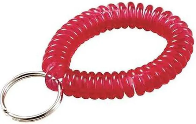 Alt view image 2 of 2 - LUCKY LINE 41070 Wrist Coil Key Ring, Red, Single Color, 10 PK