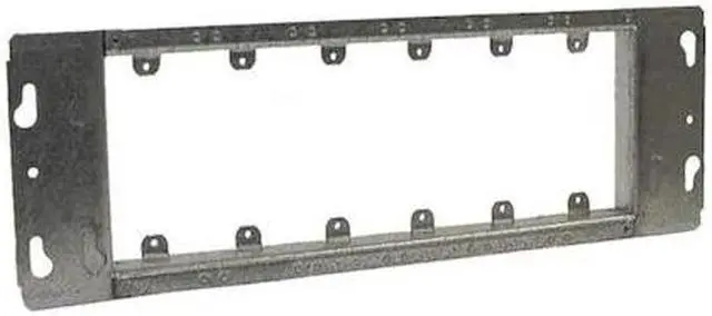 Alt view image 2 of 2 - RACO 825 Electrical Box Cover, Square Box Type, 6 Gangs, Galvanized Steel,