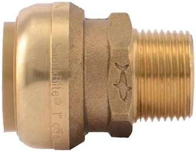 Alt view image 2 of 6 - SHARKBITE UR142A Male Reducing Adapter, 1 in Tube Size, Brass, Brass