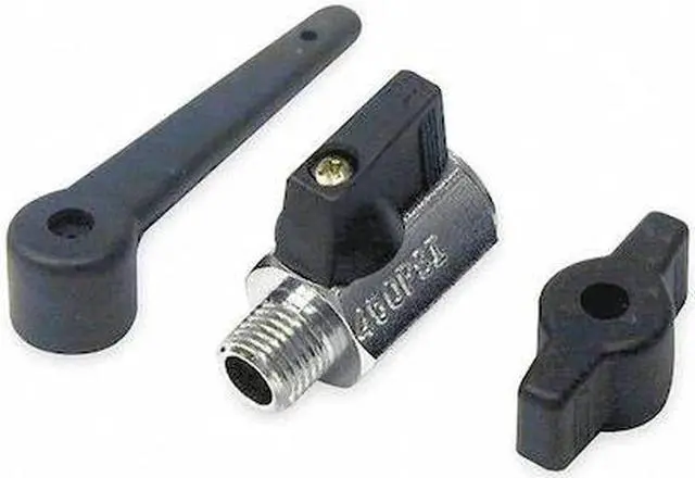 Main image of ZORO SELECT 1PZB2 1/8" FNPT x MNPT Brass Mini Ball Valve Inline