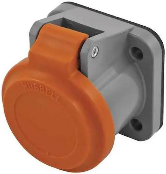 Alt view image 2 of 2 - HUBBELL HBLNCO Single Pole Connector,Non-Met Cover,Orng
