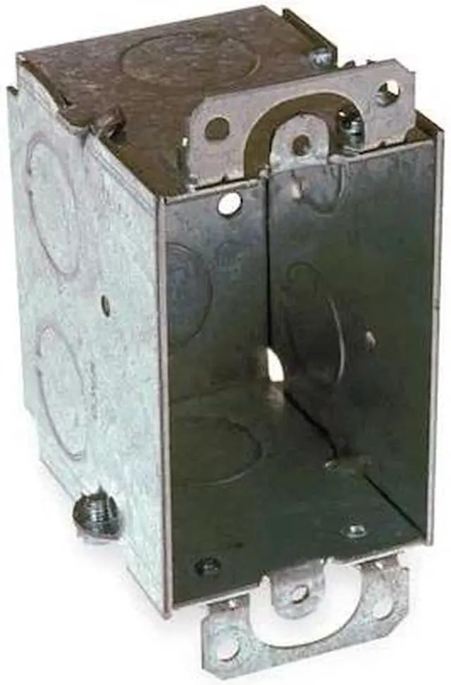 Alt view image 2 of 6 - RACO 560 Electrical Box, 14 cu in, Switch Box Type, 1 Gang, Galvanized Zinc,