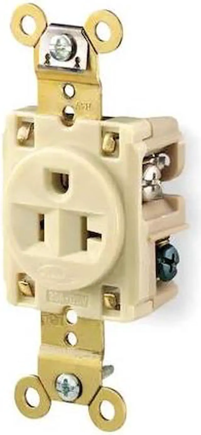 Alt view image 2 of 4 - HUBBELL WIRING DEVICE-KELLEMS HBL5361I Straight Blade Receptacle, 5-20R, 20 A,