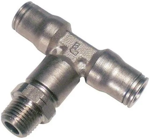 Alt view image 3 of 3 - LEGRIS 3608 06 10 6mm Tube x Male BSPT Nickel Brass Branch Tee