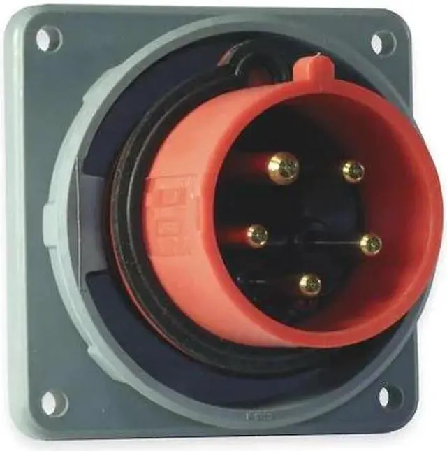 Alt view image 3 of 3 - HUBBELL WIRING DEVICE-KELLEMS HBL560B7W Watertight Pin & Sleeve Inlet, 60 A,