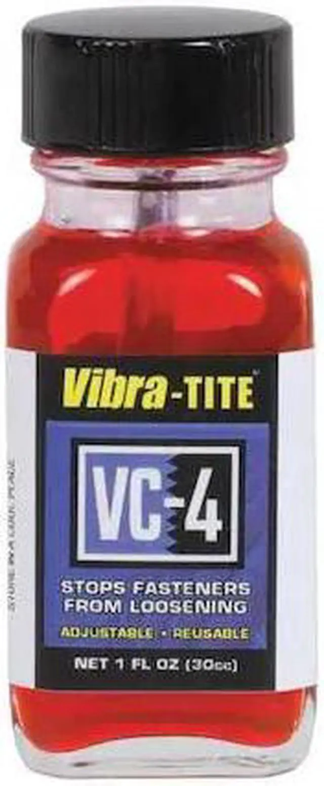 Alt view image 2 of 2 - Vibra-tite VC-4 Series High-Strength Threadlocker, Red Liquid, 30mL Bottle 21730