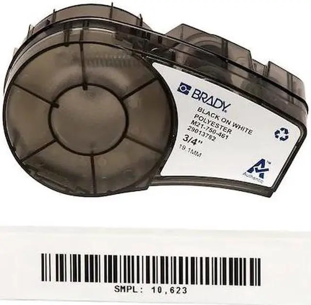 Alt view image 2 of 4 - BRADY M21-750-461 Label Tape Cartridge, Black/White, Labels/Roll: Continuous
