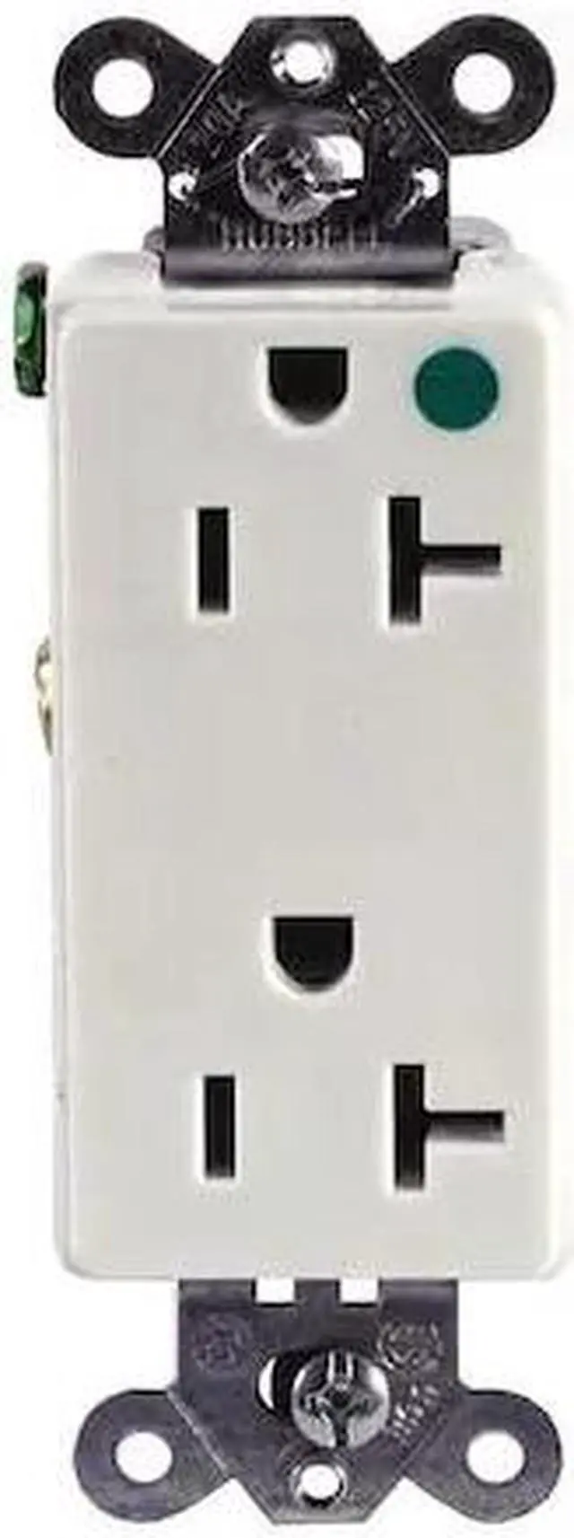 Alt view image 2 of 2 - Hubbell Wiring Device-kellems Receptacle White  Nylon  IG2182WA