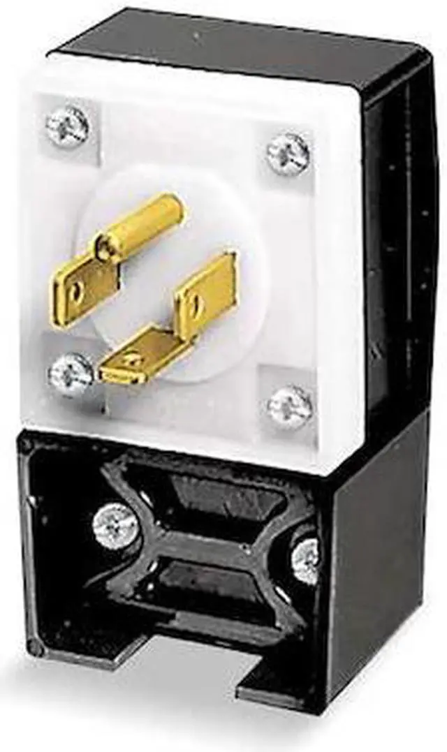 Alt view image 2 of 2 - HUBBELL HBL8411C 4 Wire Industrial Angle Straight Blade Plug 125/250VAC 20A