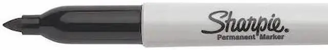 Main image of SHARPIE 1927432 Permanent Marker, Fine Tip Black PK12