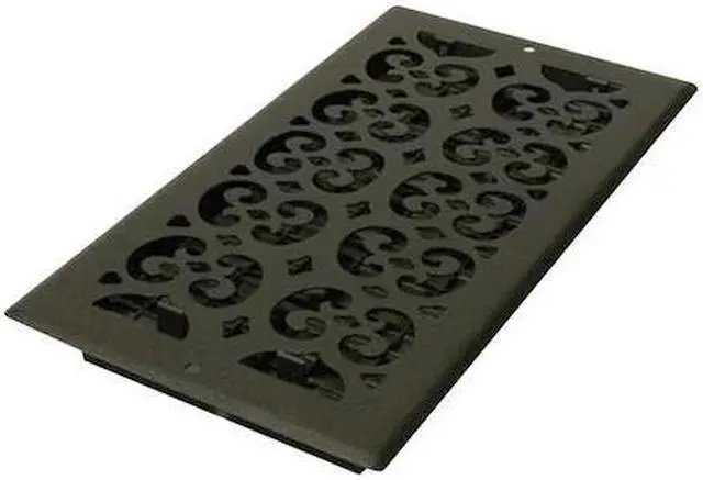 Main image of DECOR GRATES ST612W Sidewall/Ceiling Register 7.5 X 13.5, Textured Black, Steel