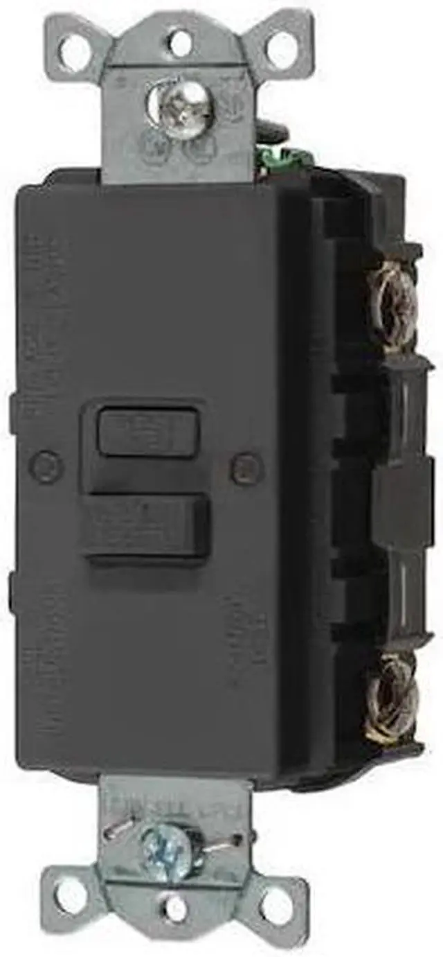 Alt view image 2 of 2 - HUBBELL WIRING DEVICE-KELLEMS GFBFST20BK GFCI Receptacle, 20A, 125VAC, 5-20R,