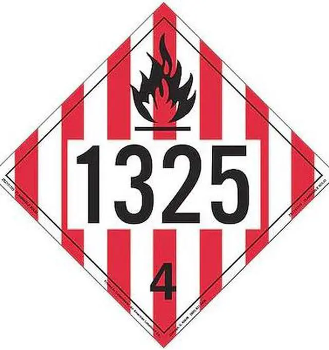 Main image of LABELMASTER ZEZ131325 Flammable Solid Placard,1325,PK25
