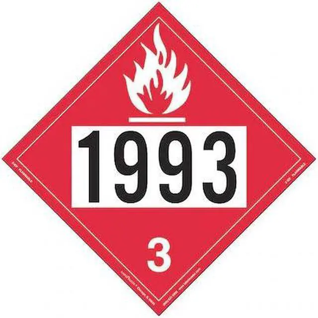 Main image of LABELMASTER Z-IDF Flammable Liquid Placard,1993,PK25