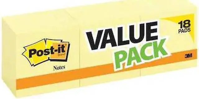 Alt view image 3 of 3 - POST-IT 654-14+4YW Sticky Notes,3x3 In.,Yellow,PK18