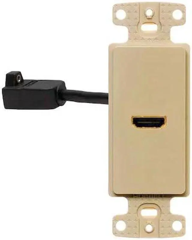 Main image of HUBBELL WIRING DEVICE-KELLEMS NS801I Video Wall Plate and Jack,HDMI,Ivory