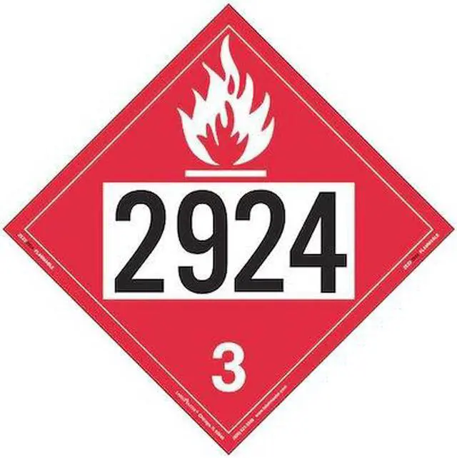 Main image of LABELMASTER ZEZ22924 Flammable Liquid Placard 2924,PK25