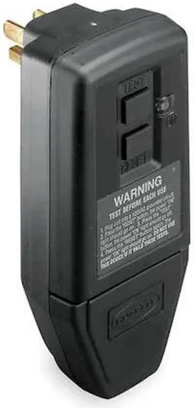 Alt view image 2 of 2 - HUBBELL WIRING DEVICE-KELLEMS GFPST5266C Plug-In GFCI, Blk, 15A, 5-15P, Indoor,