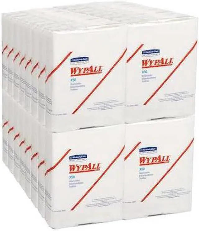 Alt view image 11 of 17 - WYPALL X50 Wipers, 10 x 12 1/2, White