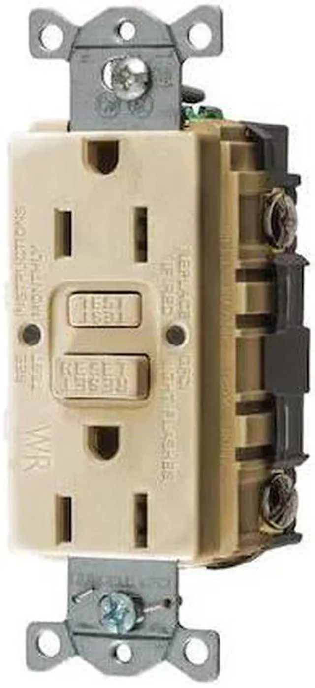 Main image of 15A Commercial Receptacle, Ivory; Tamper Resistant: No