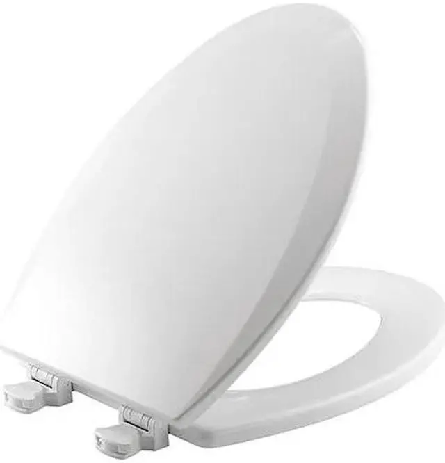 Alt view image 2 of 9 - BEMIS 1500EC 000 Elongated Toilet Seat W/Cover, Closed Front, External Check