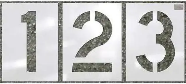 Main image of C.H. HANSON 70356 Stencil,Number Kit,12pcs.,8 x 5-1/4 In.