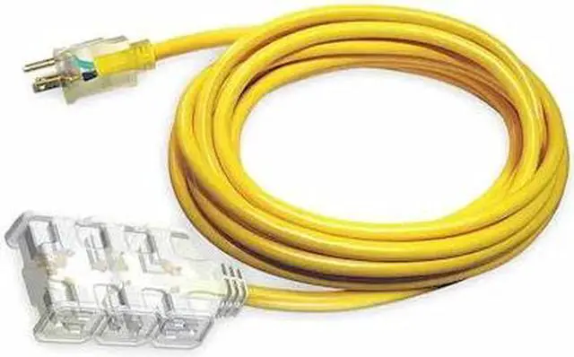 Main image of ZORO SELECT 4GAD5 6ft. 12/3 6-Outlet Lighted Extension Cord SJTOW (Formerly