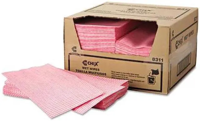 Alt view image 3 of 10 - Chix Wet Wipes 11 1/2 x 24 White/Pink 200/Carton 8311